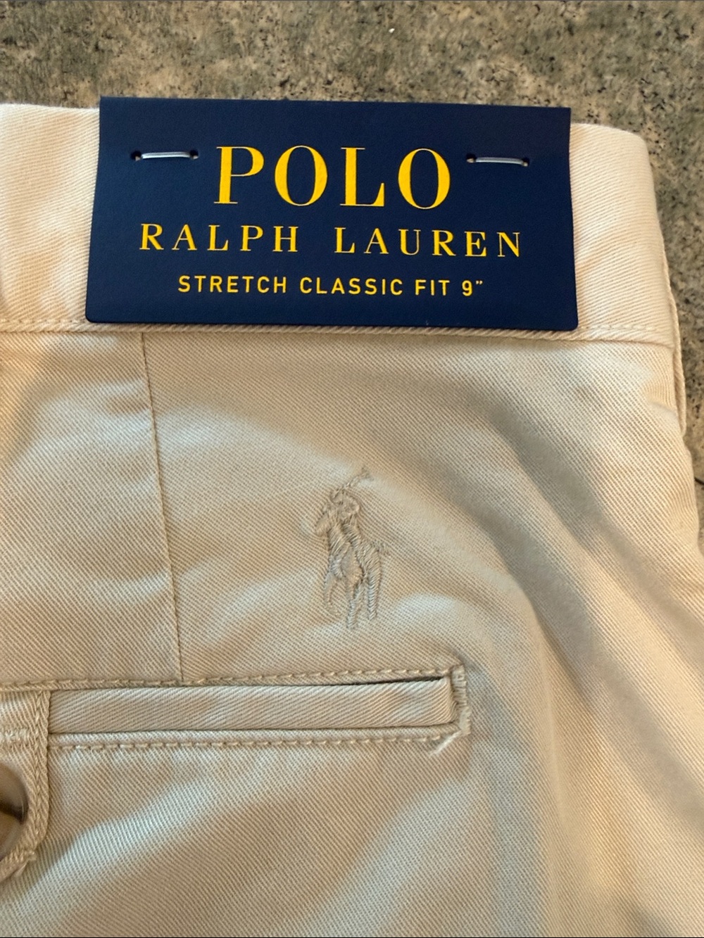 Polo by Ralph Lauren Men's Khaki Flat Front Chino Shorts - Picture 7 of 8